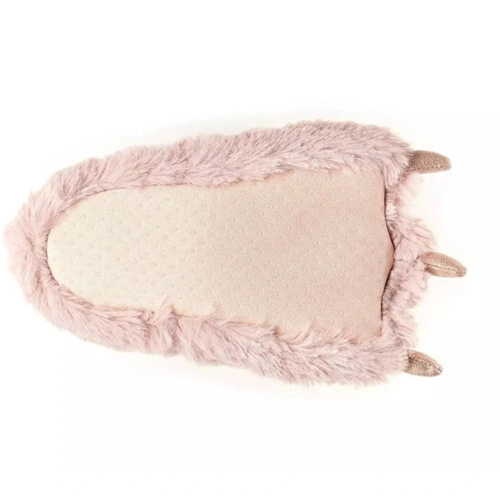 Carter's Pink Slippers Toddler Girls Size Small Pink Monster Claw Bootie Sparkle